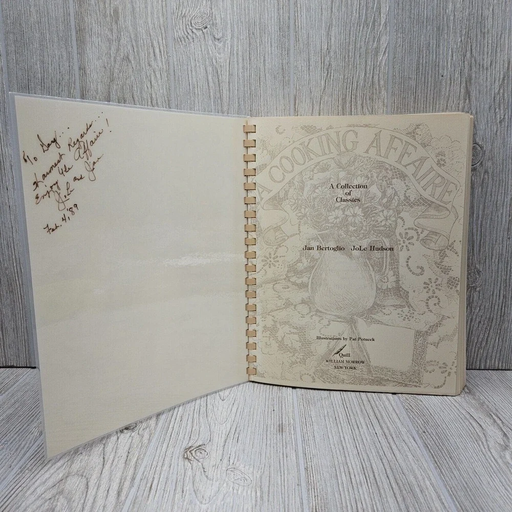 A Cooking Affaire: A Collection of Classics Jan Bertoglio Jole Hudson Signed 1st